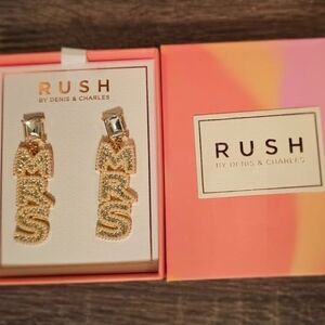Rush Gold 'MRS' Earrings